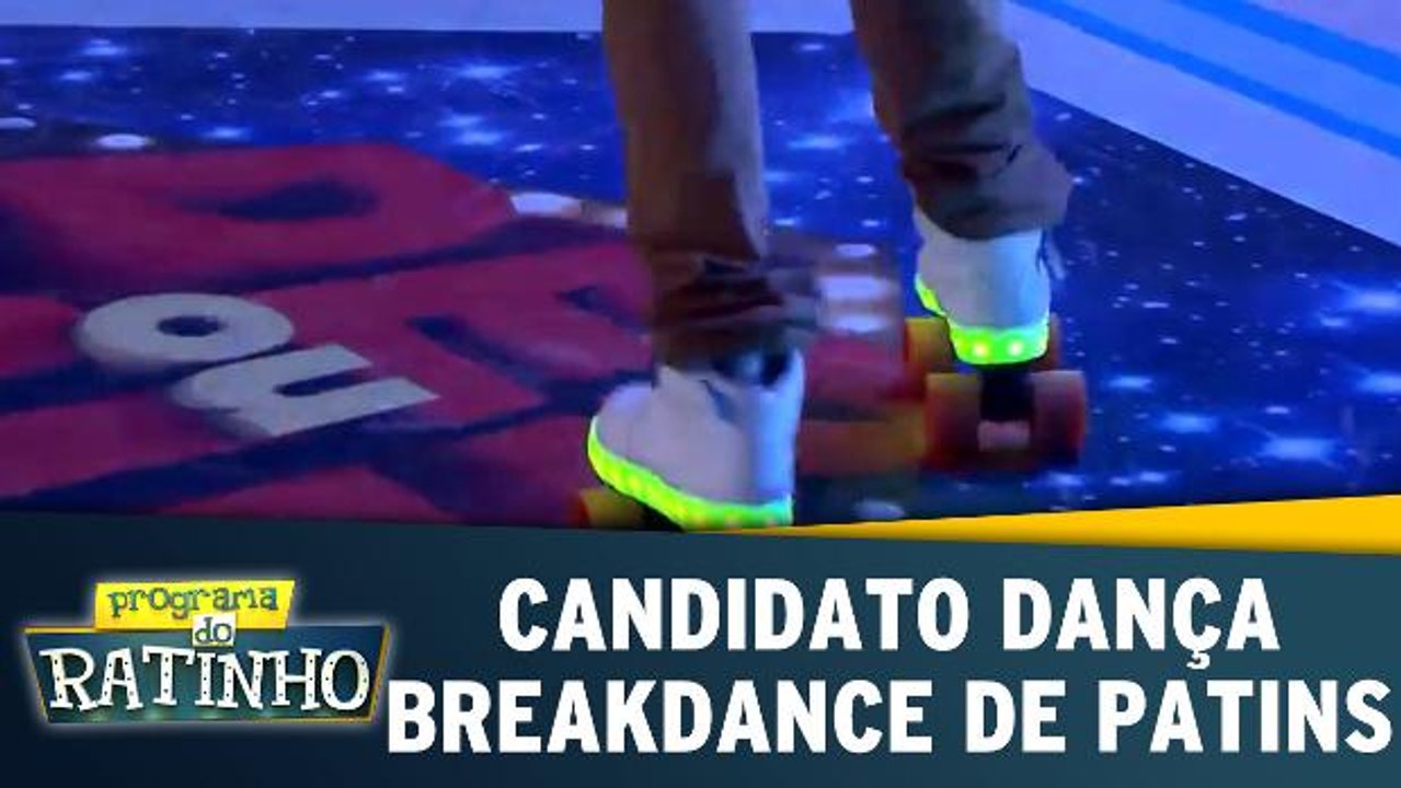 Candidato dança breakdance de patins