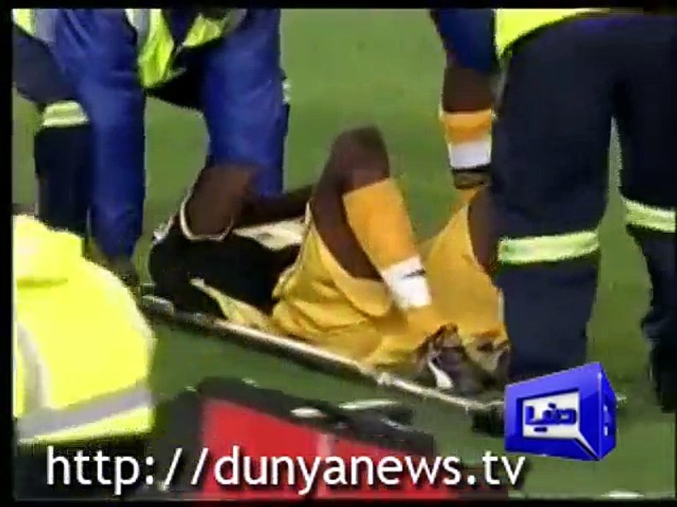 Footballer injured during windstorm