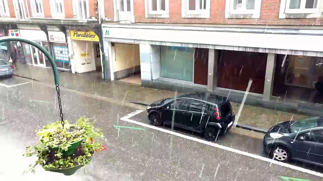Grosse averse de grêle à Verviers