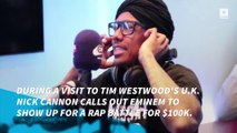Nick Cannon Is Challenging Eminem to a $100000 Rap Battle