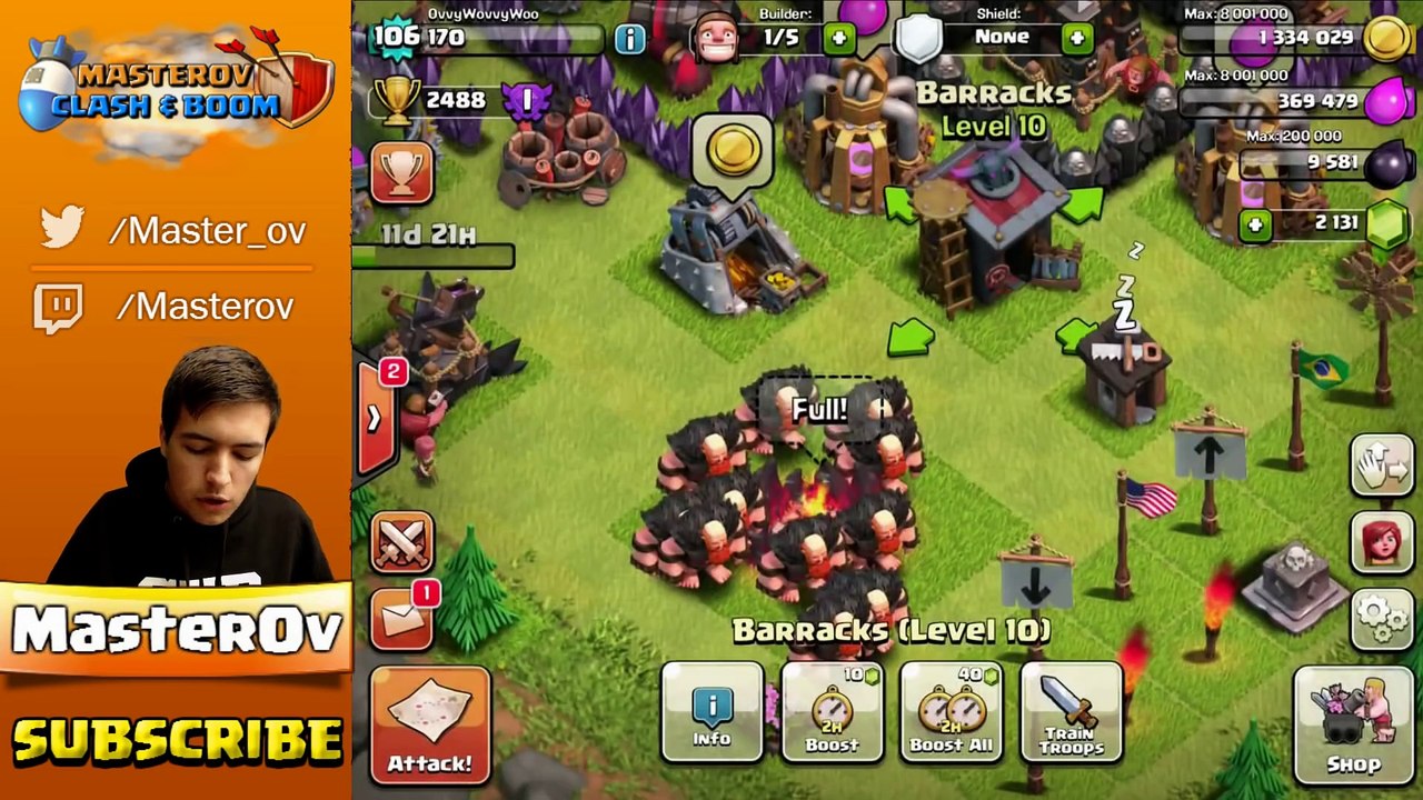 Clash Of Clans   Golem Or Giant!   Best Attack Strategy Gowipe Gowiwi Guide Tactic