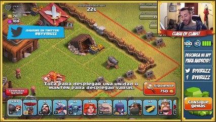 ¡¡TROLLEANDO CON TROPAS AL MÁXIMO EN BRONCE!!    Clash of Clans Troll!