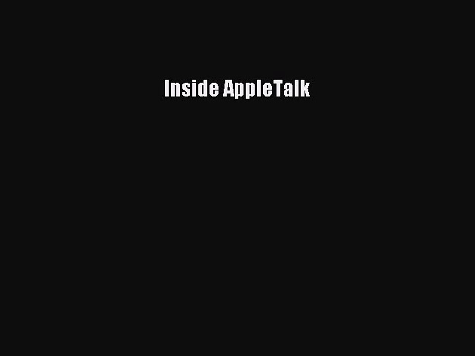 Download Inside AppleTalk PDF Free