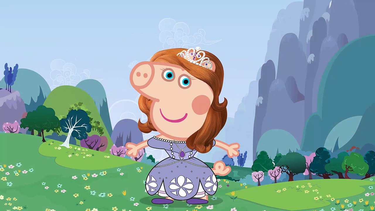 Peppa Pig en español los huevos Kinder sorpresa y se convierten en princess sofia caracteres