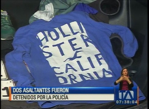 Dos detenidos tras asaltar una entidad financiera en Quito