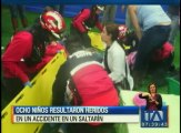 Ocho niños resultaron heridos tras accidente en un saltarín