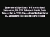 Read Experimental Algorithms: 10th International Symposium SEA 2011 Kolimpari Chania Crete