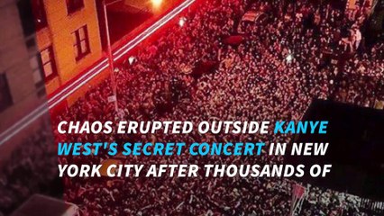 Kanye West's surprise concert causes "Near Riot"