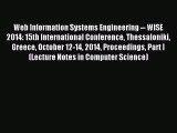 Read Web Information Systems Engineering -- WISE 2014: 15th International Conference Thessaloniki