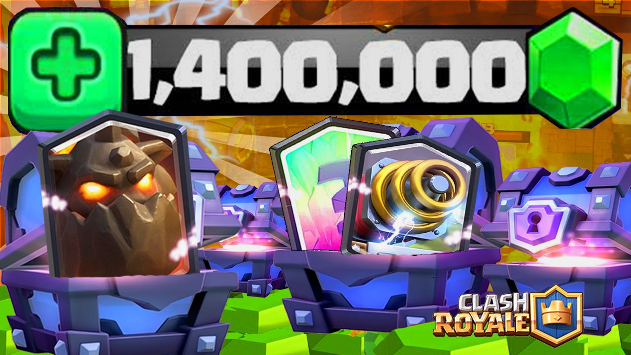 Clash Royale Pack Opening 1'600'000 GEMMES de SUPER MAGICAL CHEST !