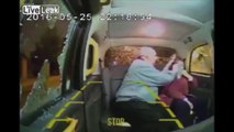 BRITISH ELDERLY COUPLE IS ATTACKED By Thugs Throwing Rocks AT A TAXI.