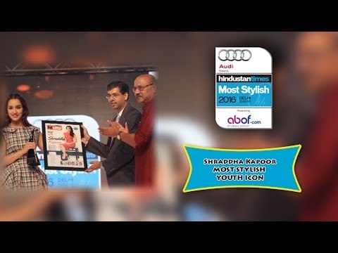 Shraddha Kapoor MOST STYLISH YOUTH ICON || HT Most Stylish Awards 2016
