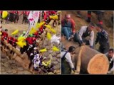 How Japanese men risk lives in ancient log-riding festival