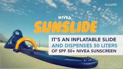 A Waterslide that Applies Sunscreen to Kids as They Ride