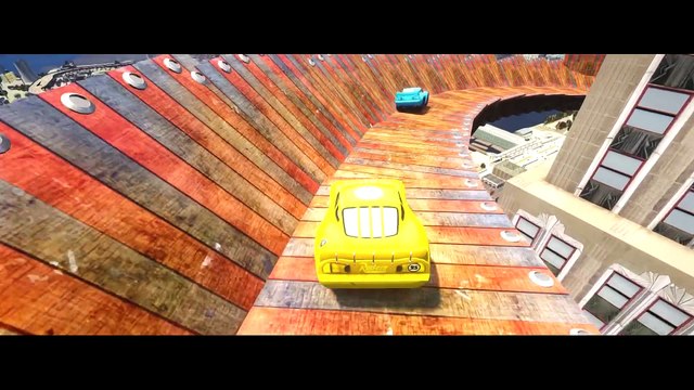ADVENTURE TIME FINN and JAKE riding Custom Yellow, Blue Lightning McQueen Cars! + Nursery Rhymes