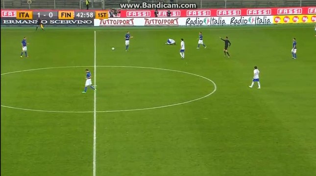 Borucci Horror Tackle Foul - Italy 1-0 Finland 6 6 2016