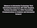 Read Advances in Information Technology: Third International Conference IAIT 2009 Bangkok Thailand