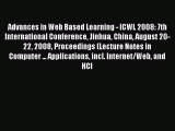 Read Advances in Web Based Learning - ICWL 2008: 7th International Conference Jinhua China