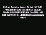 Read US Army Technical Manual TM 5-4320-215-35 PUMP CENTRIFUGAL FRESH WATER GASOLINE DRIVEN