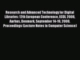 Read Research and Advanced Technology for Digital Libraries: 12th European Conference ECDL