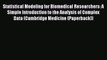 [PDF] Statistical Modeling for Biomedical Researchers: A Simple Introduction to the Analysis