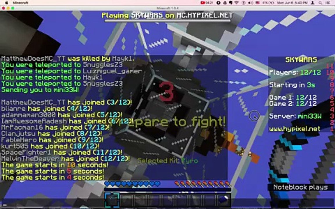 Minecraft SKYWARS with MatthewDoesMC - E1 "My Utter Failures!"