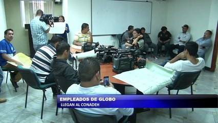 Empleados de Globo TV llegan al CONADEH