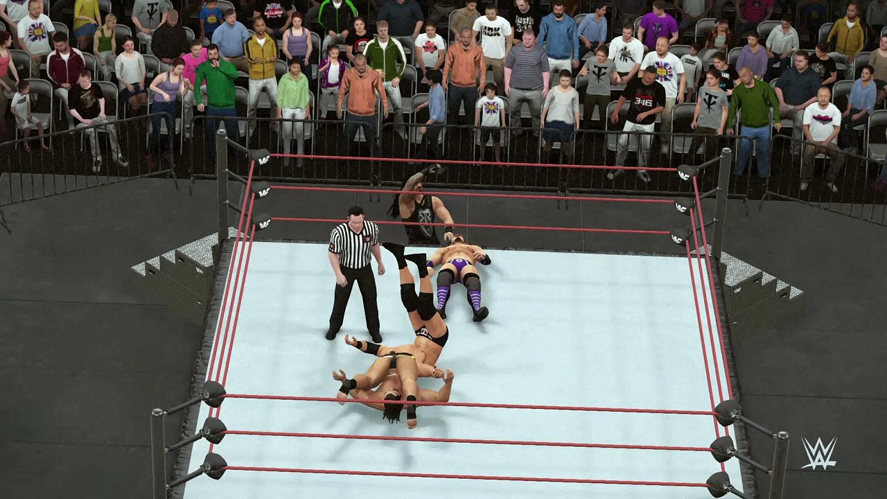 WWE 2K16 rusev v wade barrett v neville v roman reigns