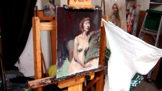 Alla Prima oil painting of Tracey by Jose Quant at Q Art Salon 5/30/16