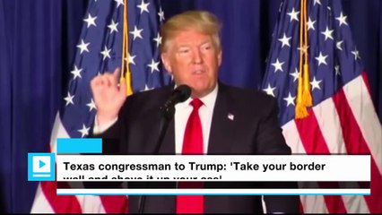 Texas congressman to Trump: 'Take your border wall and shove it up your ass'