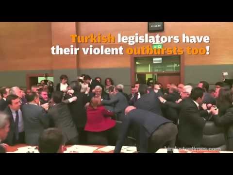 An epic brawl breaks out in Turkish parliament