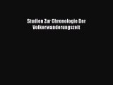 Read Studien Zur Chronologie Der Volkerwanderungszeit Ebook Free