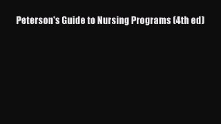 Read Book Peterson's Guide to Nursing Programs (4th ed) E-Book Free