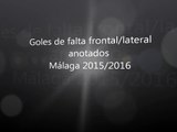 Goles de falta frontal-lateral anotados Málaga 2015-2016