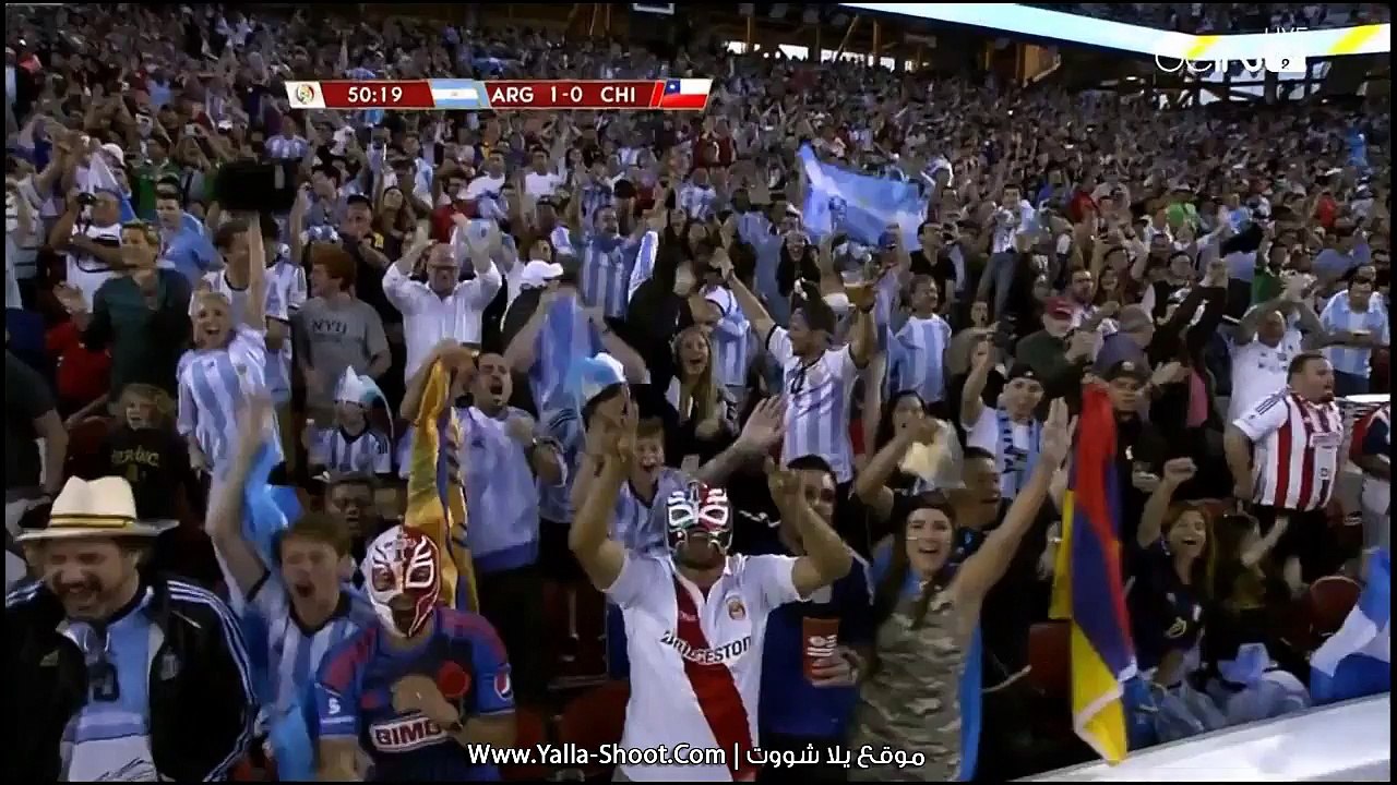 اهداف مباراة الارجنتين وتشيلي 2-1