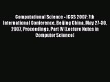 Read Computational Science - ICCS 2007: 7th International Conference Beijing China May 27-30