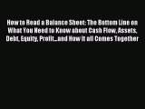 Read How to Read a Balance Sheet: The Bottom Line on What You Need to Know about Cash Flow