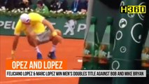 Feliciano López and Marc Lopez win GRAND SLAM winning Moments in French Open 2016