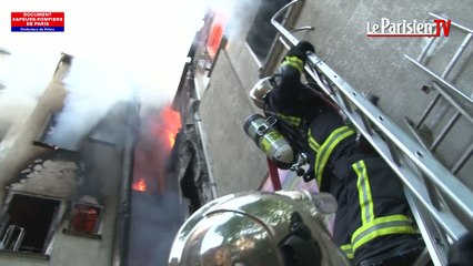 下载视频: Incendie à Saint-Denis : les images des sapeurs-pompiers