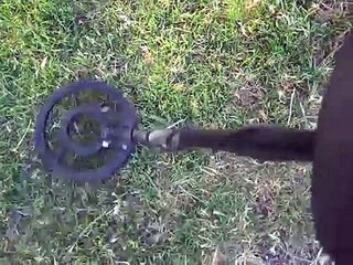 Metal detecting 25 cent coins.