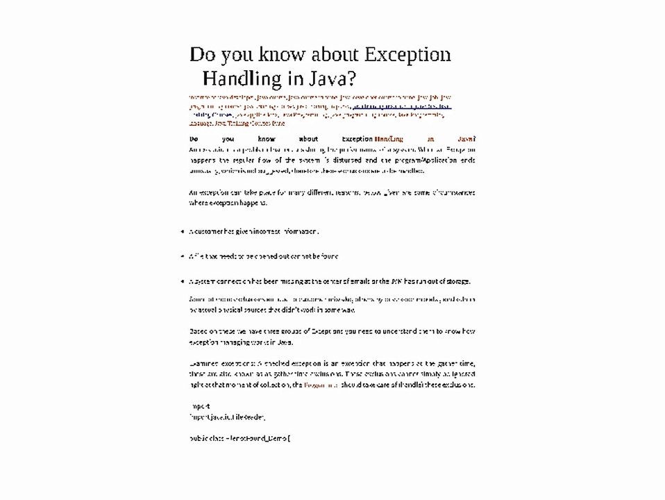 exception
