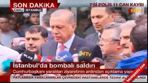 Cumhurbaşkanı patlamada yaralananları ziyaret etti!