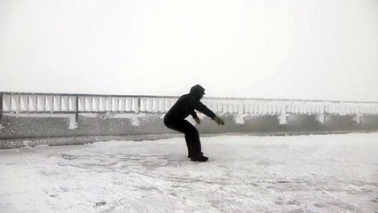 Man vs 100 MPH Winds at Mount Washington Summit