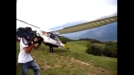 man flies like a bird without engine