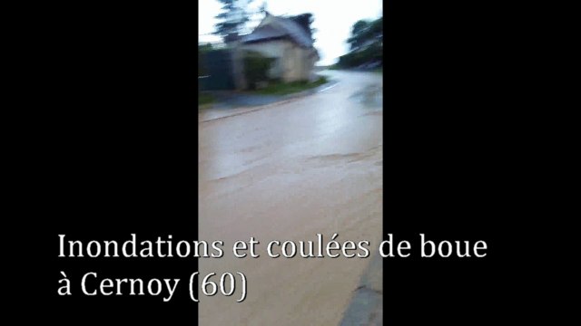 Inondations et coulées de boue à Cernoy (60)