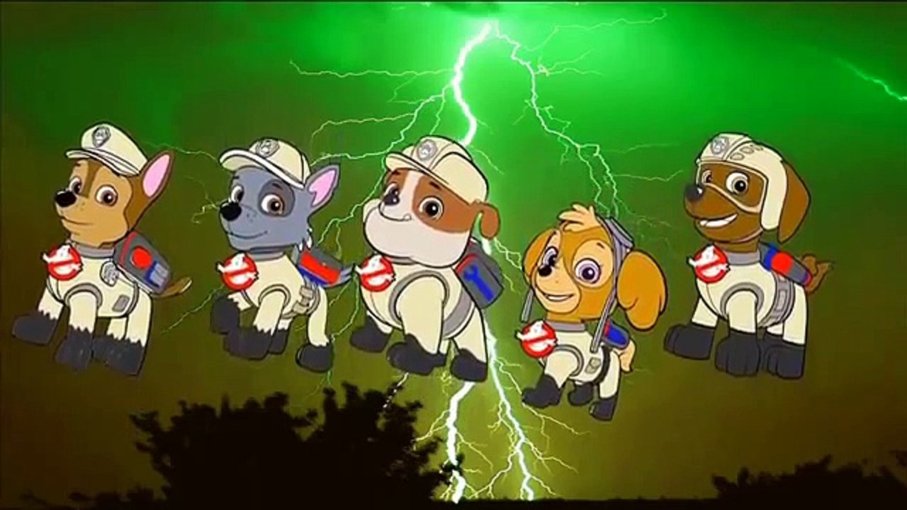 GHOSTBUSTERS Paw Patrol Finger Family Animation Nursery Rhyme 2016