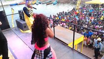 Shakira attempts to grab Pallaso's D on stage