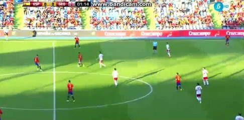Spain 1 st Big Chance - Spain 0-0 Georgia - 07-06-2016