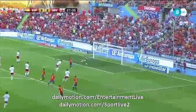 Thiago Alcântara Fantastic Hits The Post Chance - Spain 0-0 Georgia