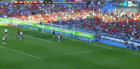 Sergio Ramos Goal - Spain 1-0 Georgia - 07-06-2016